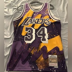 Mitchell & Ness Shaquille O'Neal Shaq Hyper Hoops Swingman Jersey 1996 Lakers M